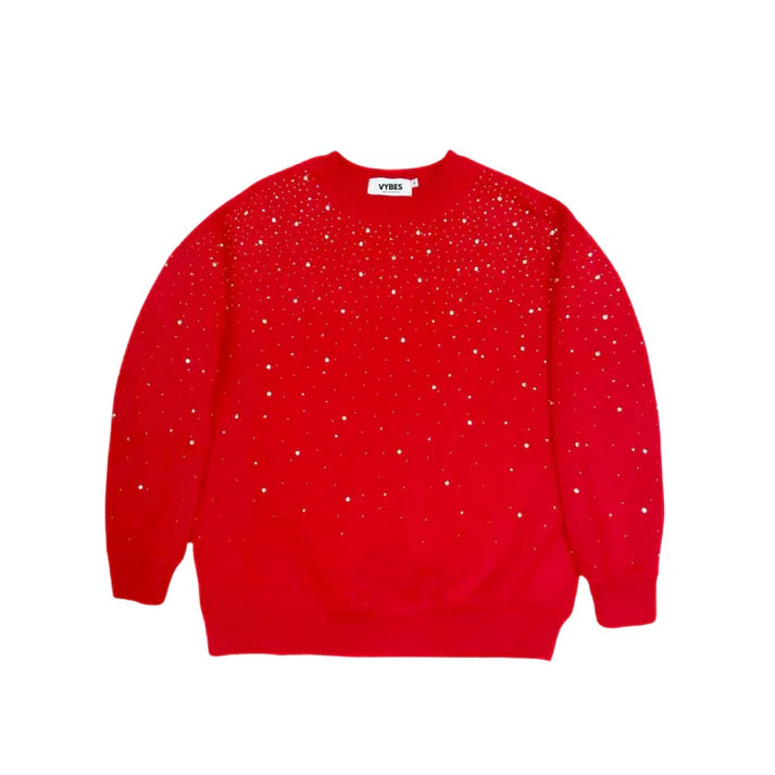 DIAMERA Rhinestone Galaxy Crewneck
